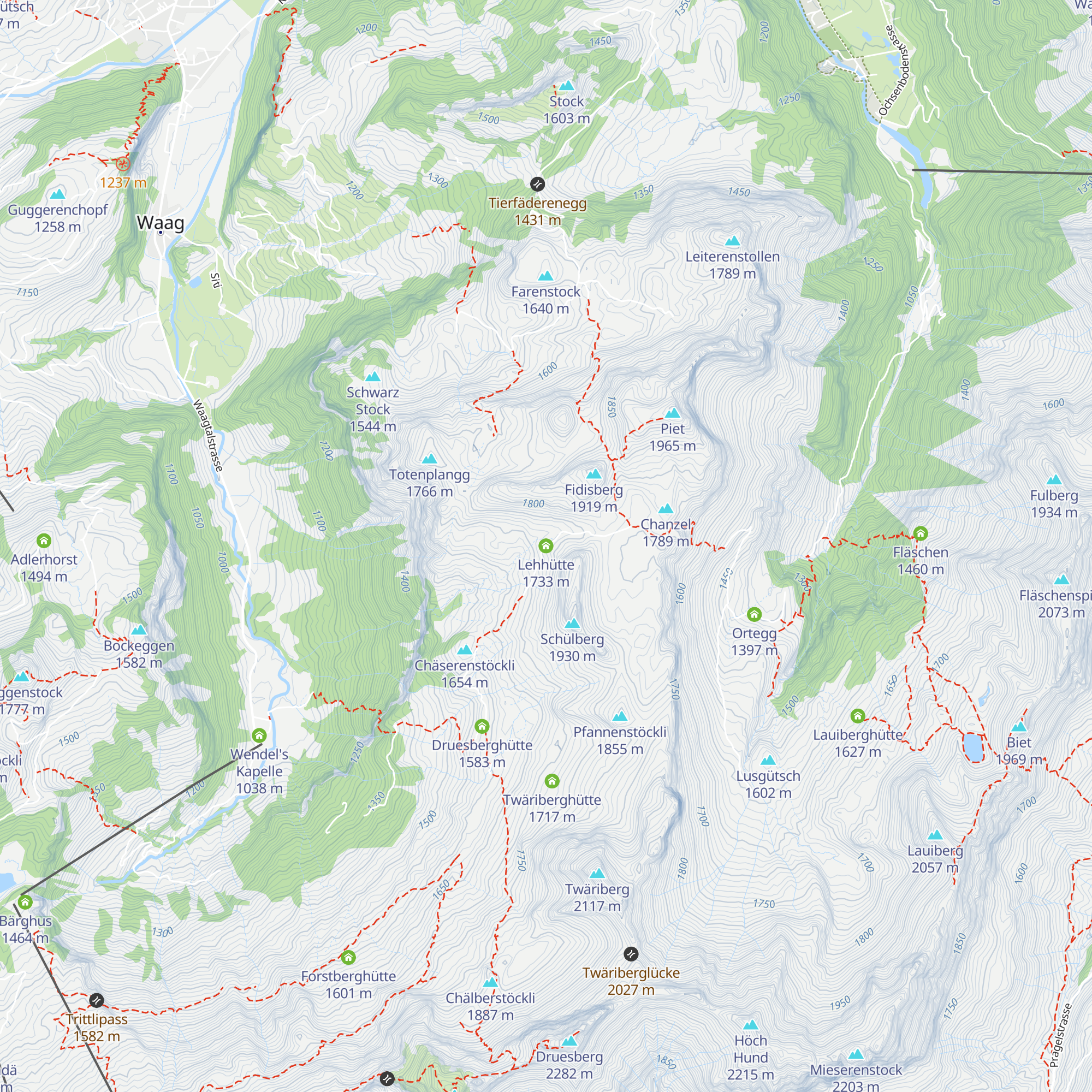 Lehhütte map
