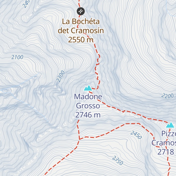 Map of Madone Grosso