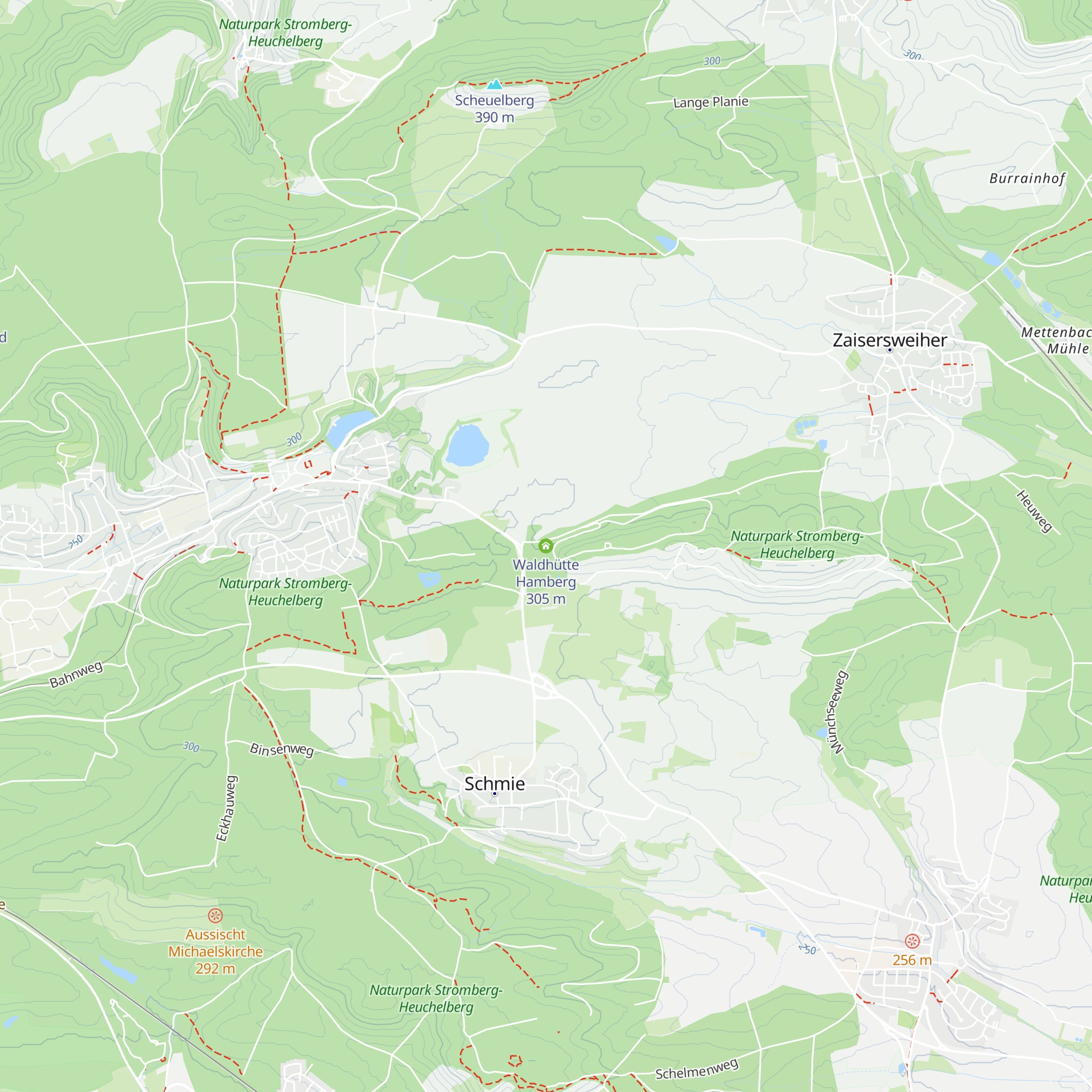 Waldhütte Hamberg map