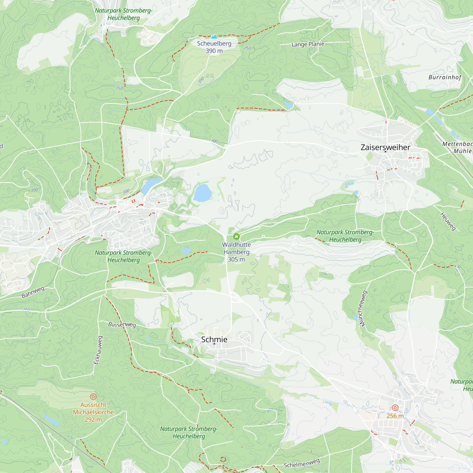 Waldhütte Hamberg map