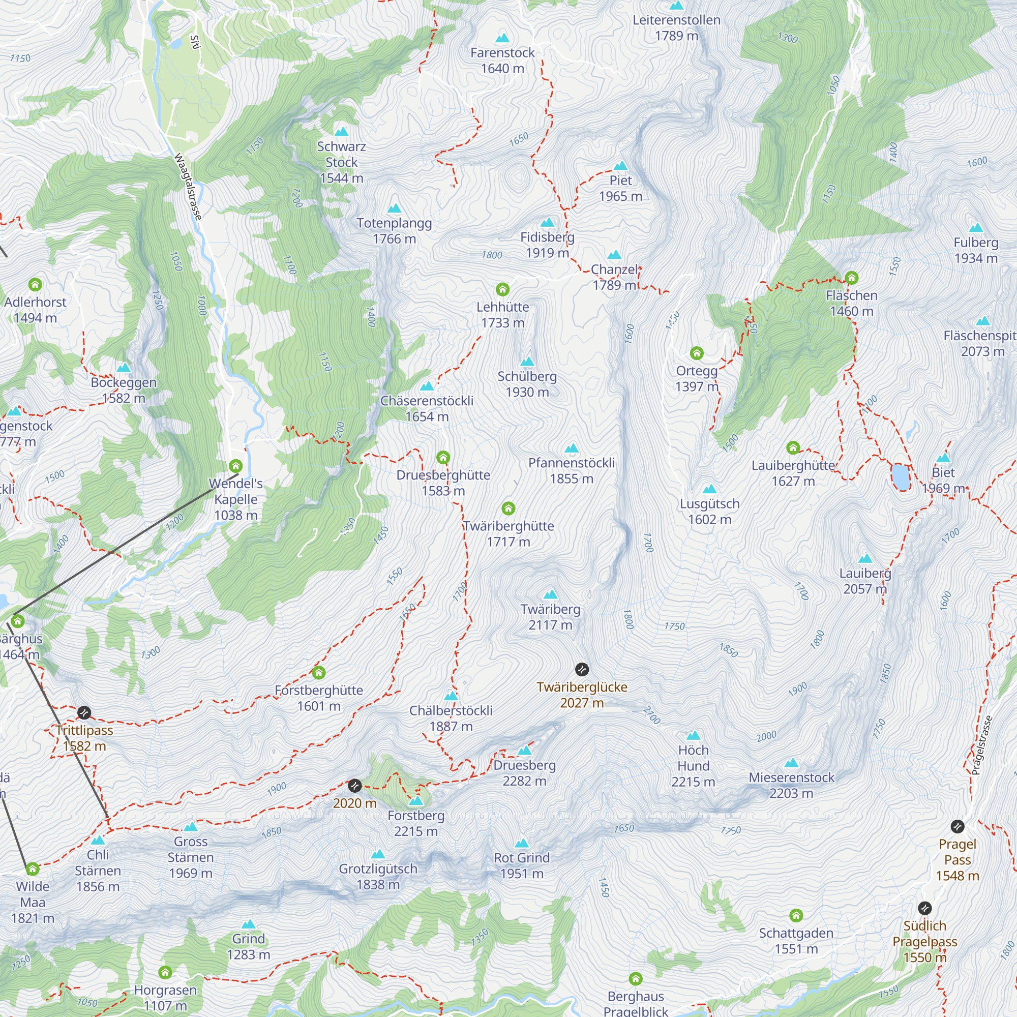 Twäriberghütte map