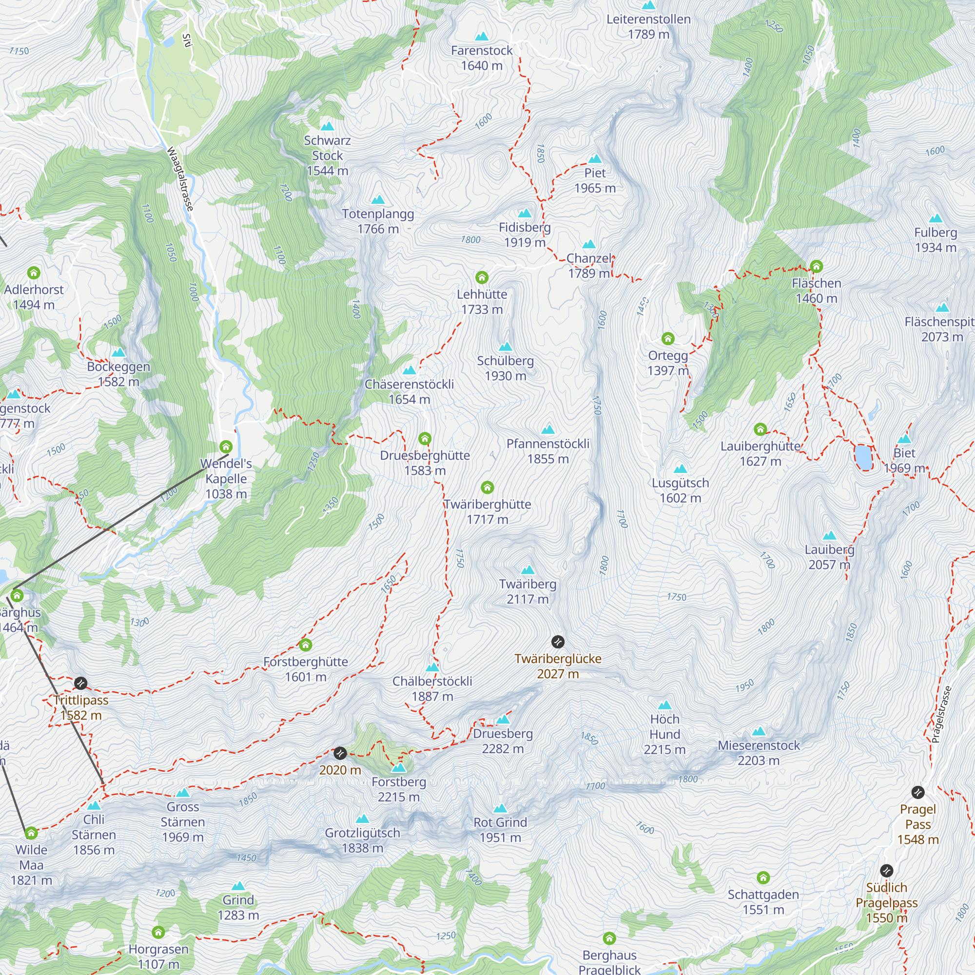 Twäriberghütte map