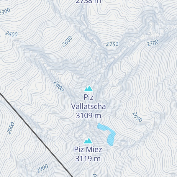 Map of Piz Vallatscha