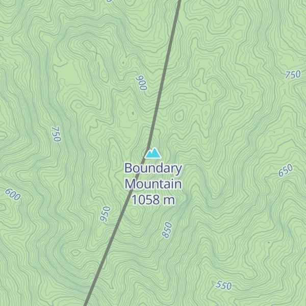 Map of Boundary Mountain