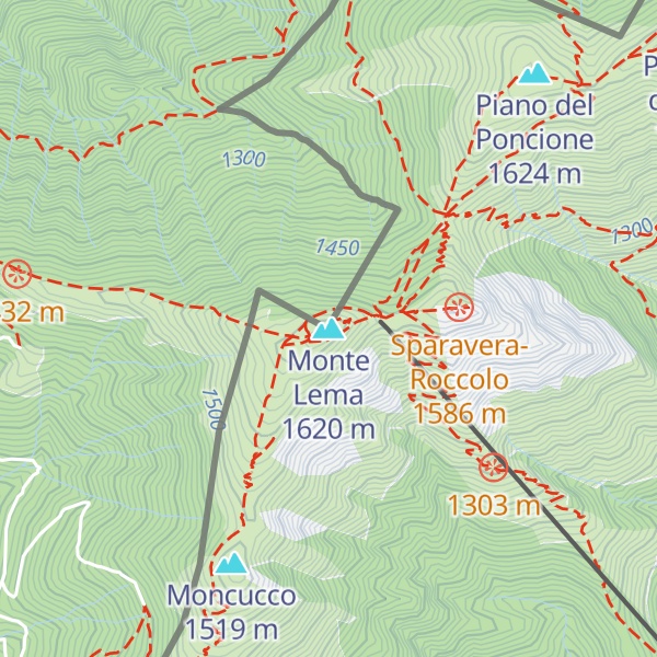 Map of Monte Lema