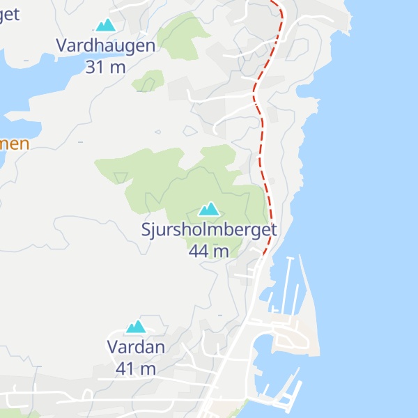 Map of Sjursholmberget