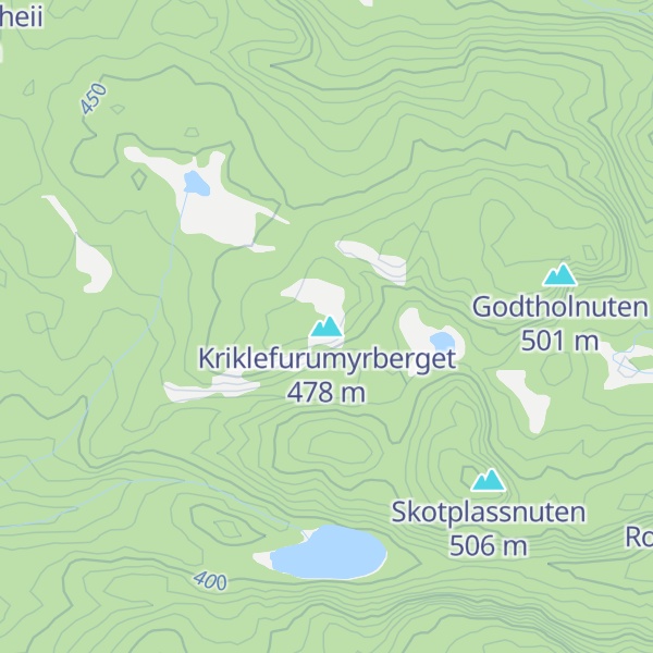 Map of Kriklefurumyrberget