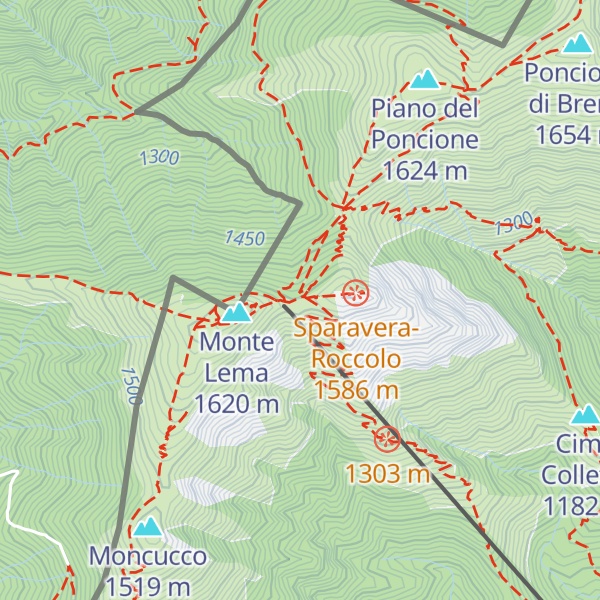 Map of Ristorante-Ostello Vetta Monte Lema