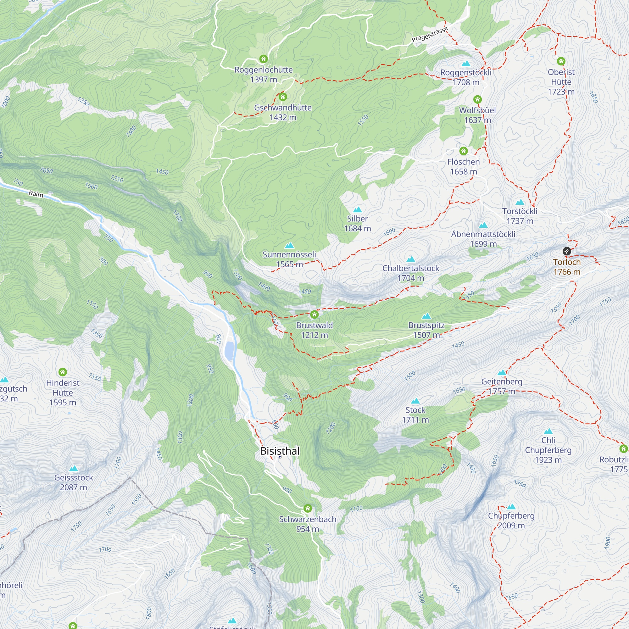 Brustwald map