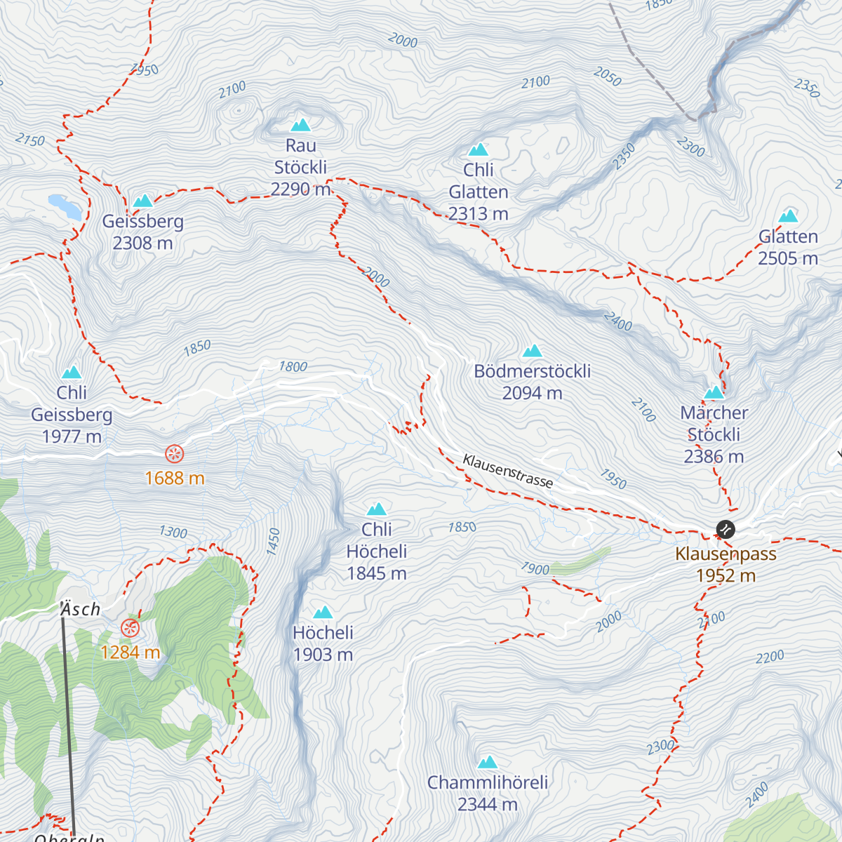 Hotel Klausenpass map