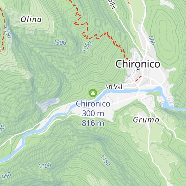 Map of Chironico 300 m