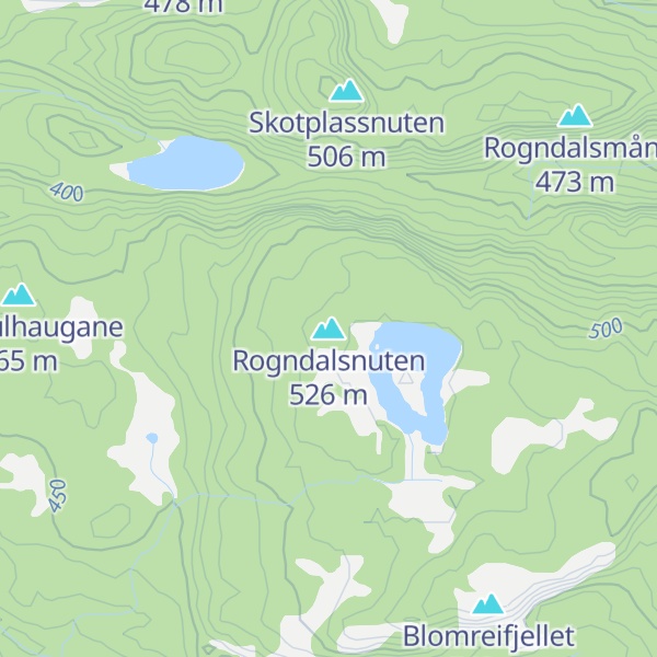 Map of Rogndalsnuten