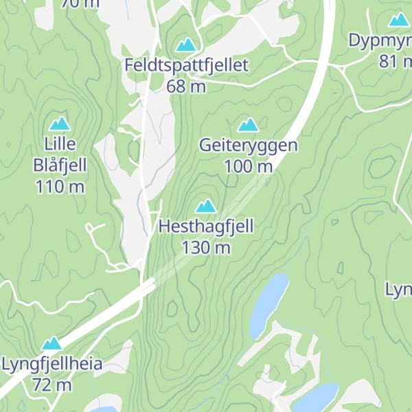 Map of Hesthagfjell