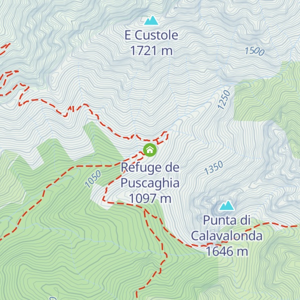 Map of Refuge de Puscaghia
