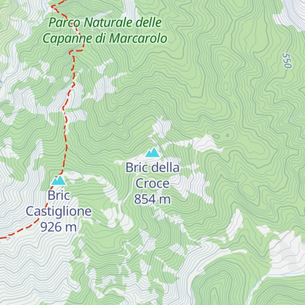 Map of Bric della Croce