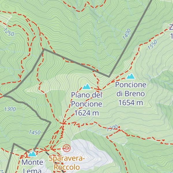 Map of Piano del Poncione