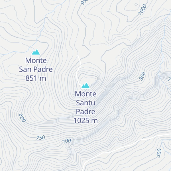 Map of Monte Santu Padre