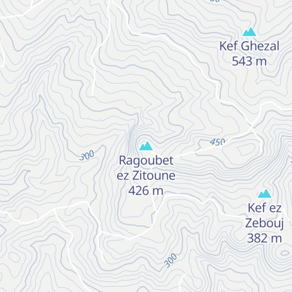 Map of Ragoubet ez Zitoune