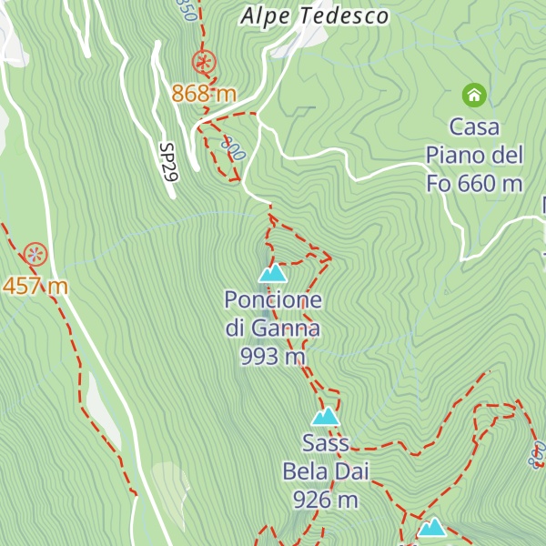 Map of Poncione di Ganna