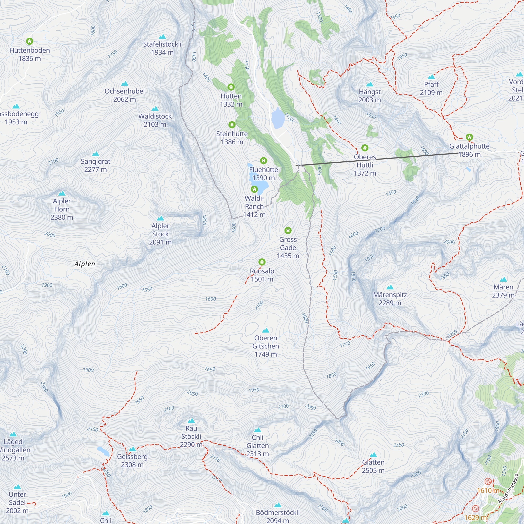 Ruosalp map