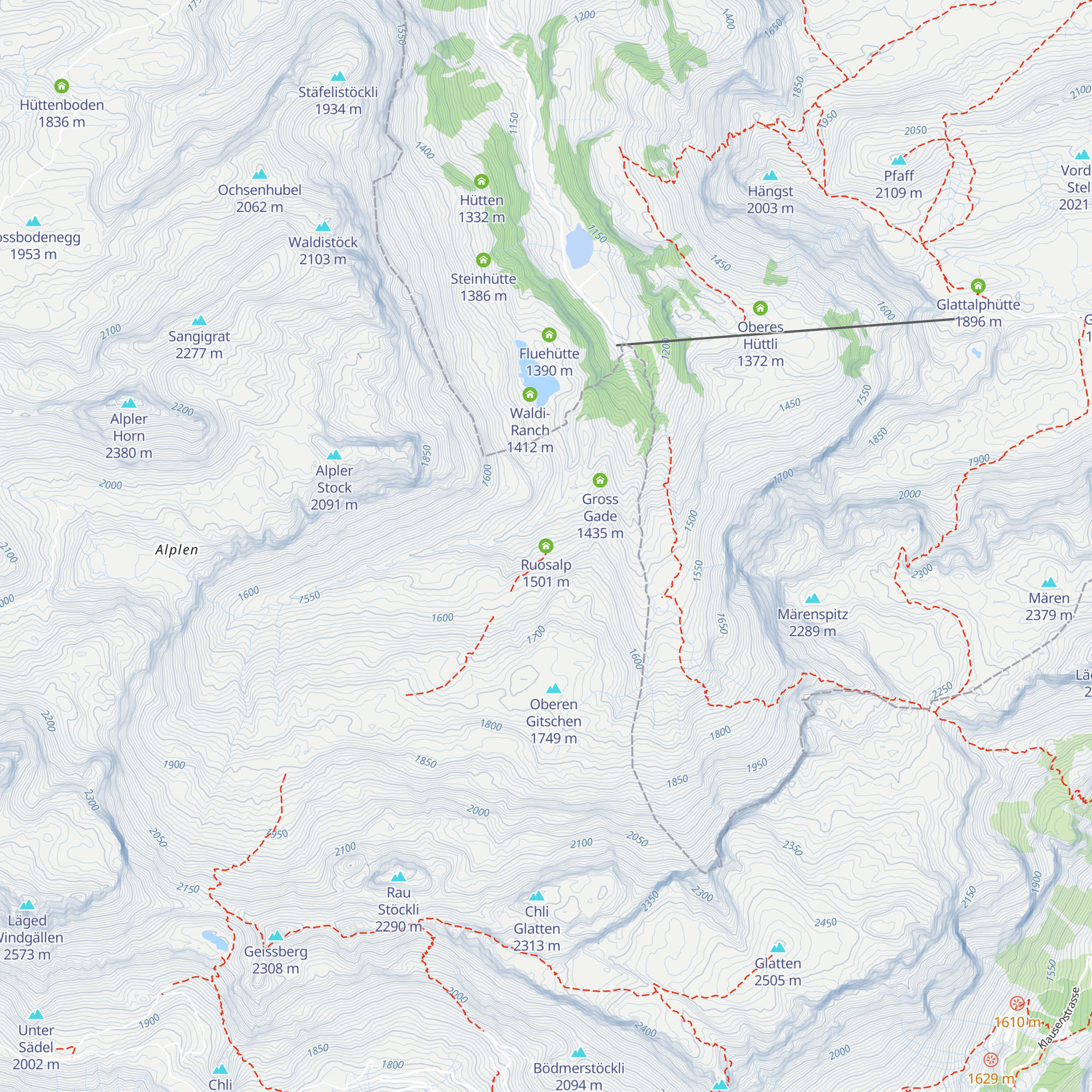 Ruosalp map