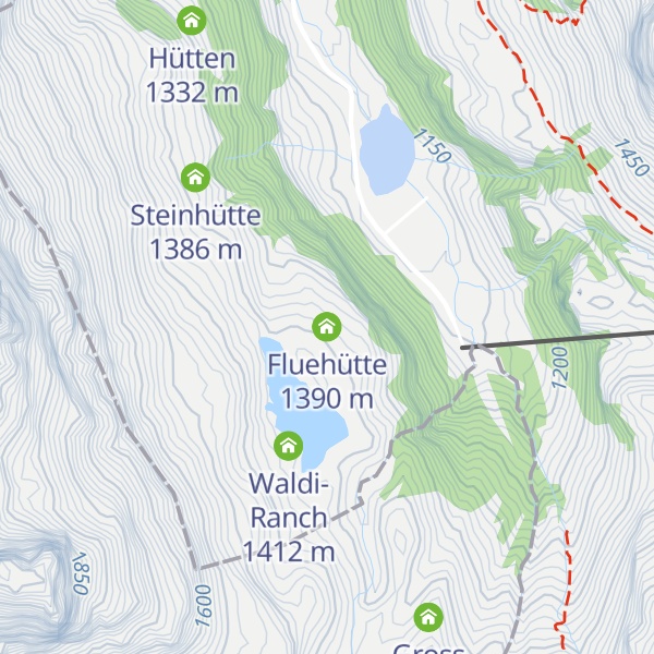 Map of Fluehütte