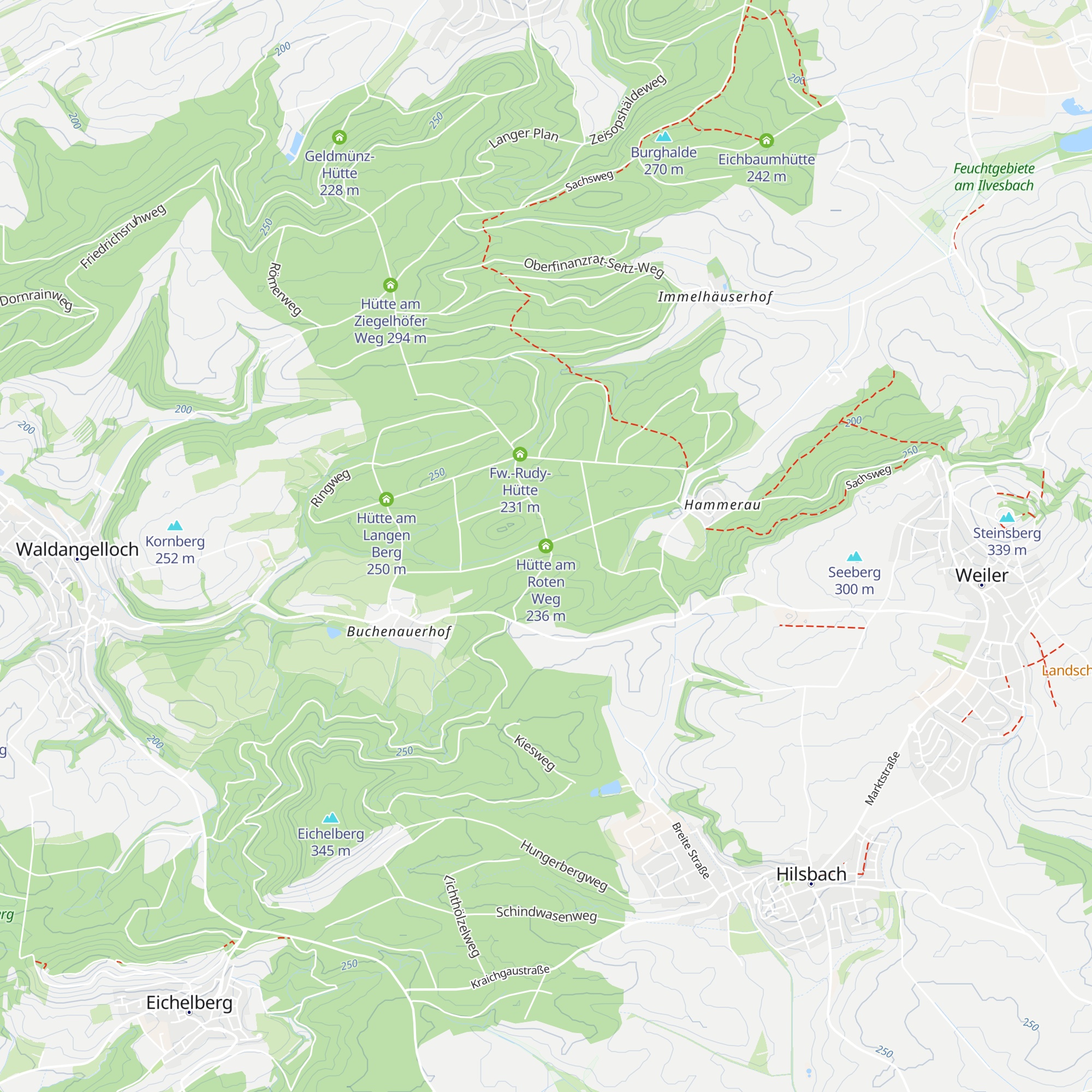 Hütte am Roten Weg map
