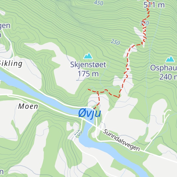 Map of Eiriksvollen