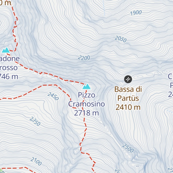 Map of Pizzo Cramosino