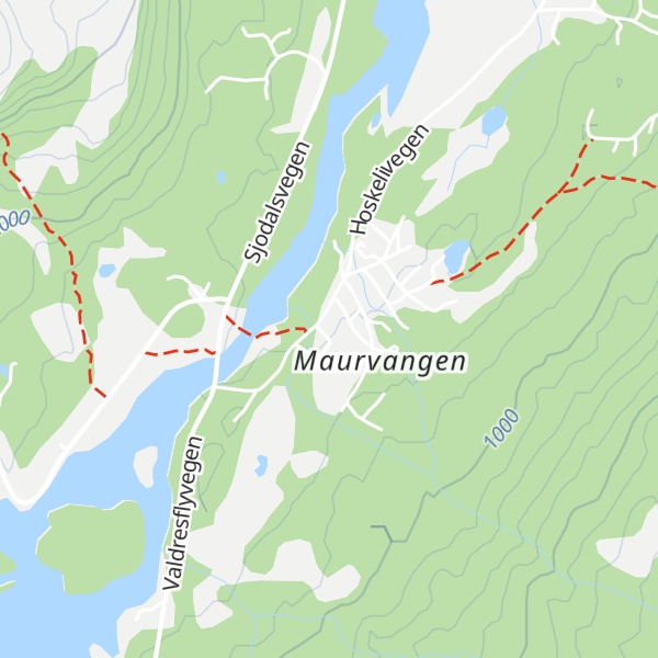 Map of Maurvangen camping