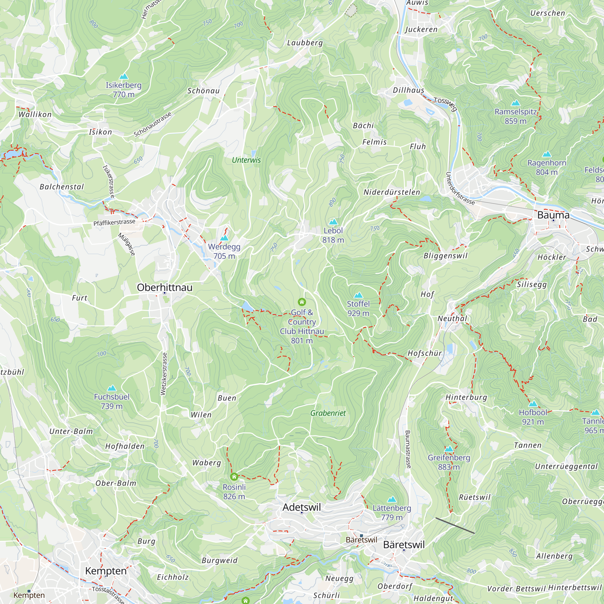 Golf & Country Club Hittnau map