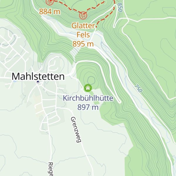 Map of Kirchbühlhütte
