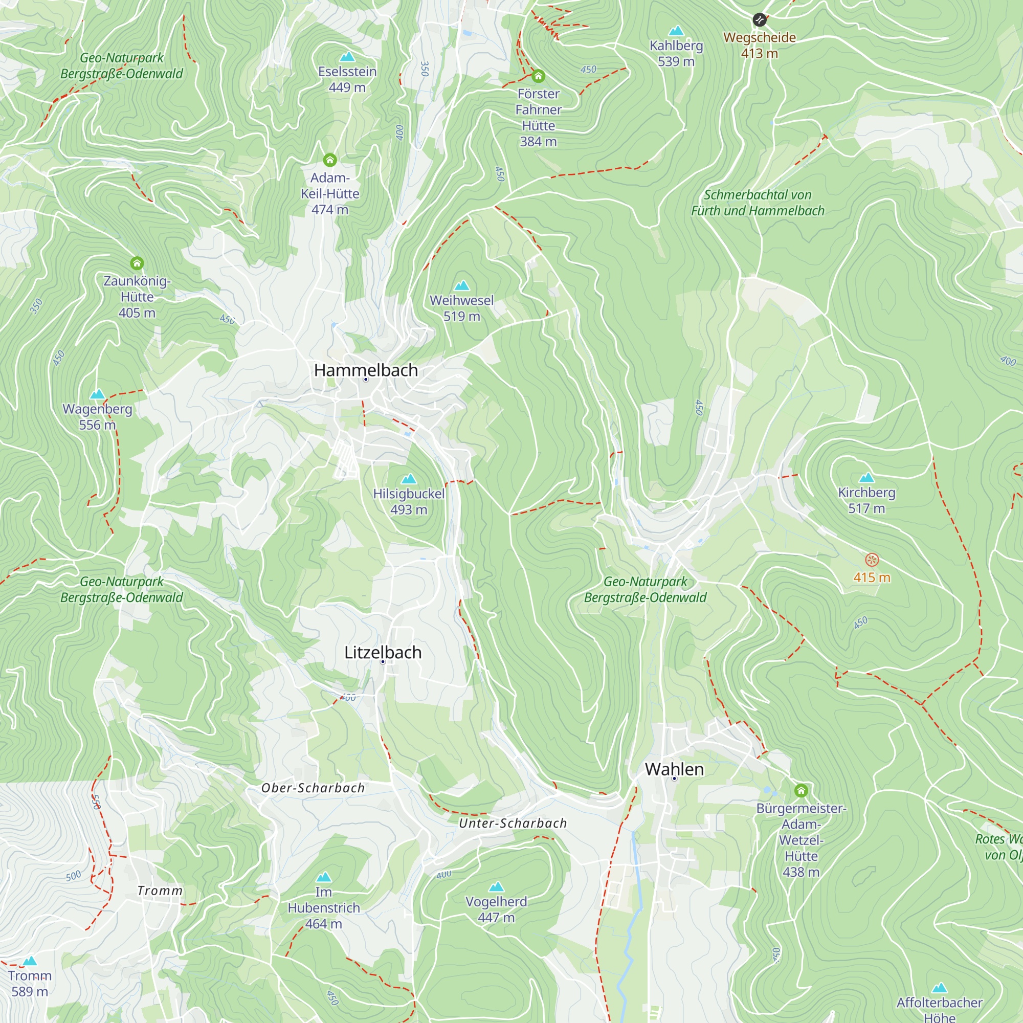 Kniebrech Hütte map
