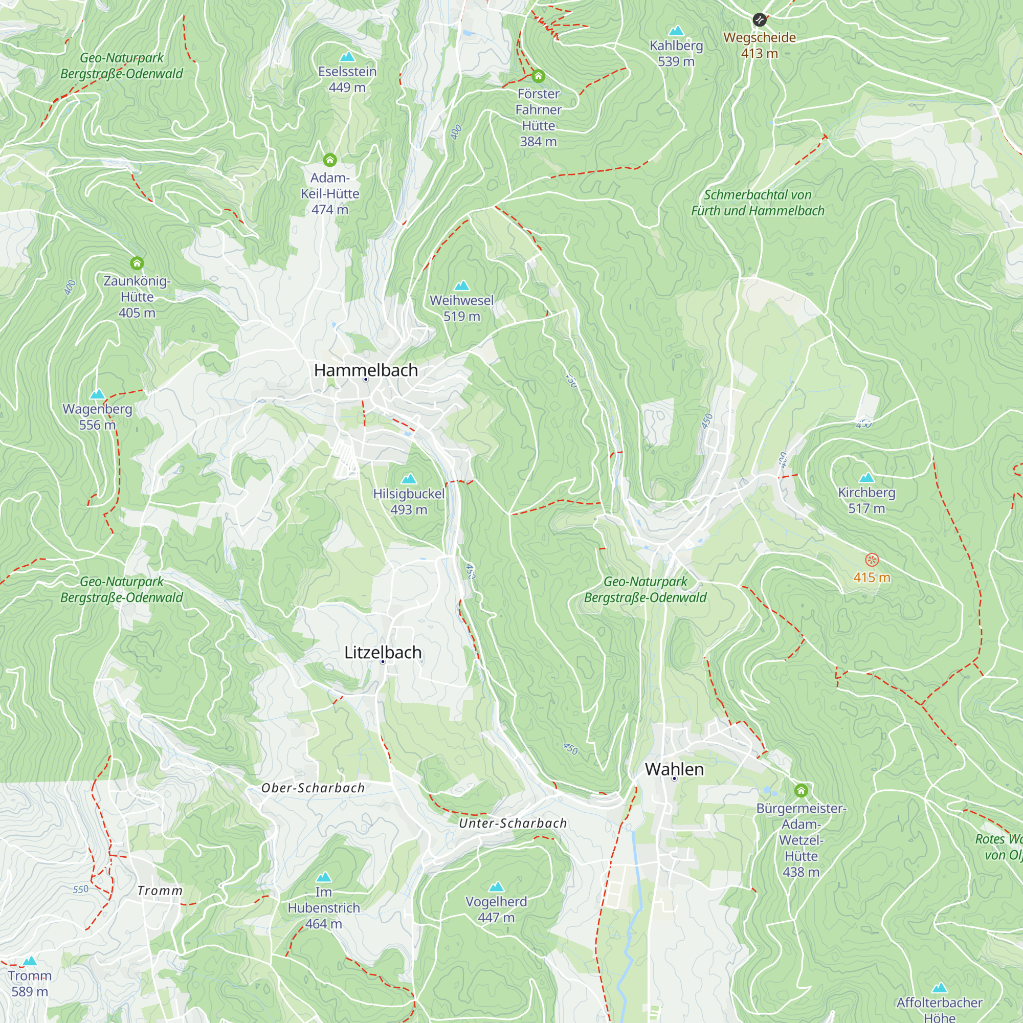 Kniebrech Hütte map