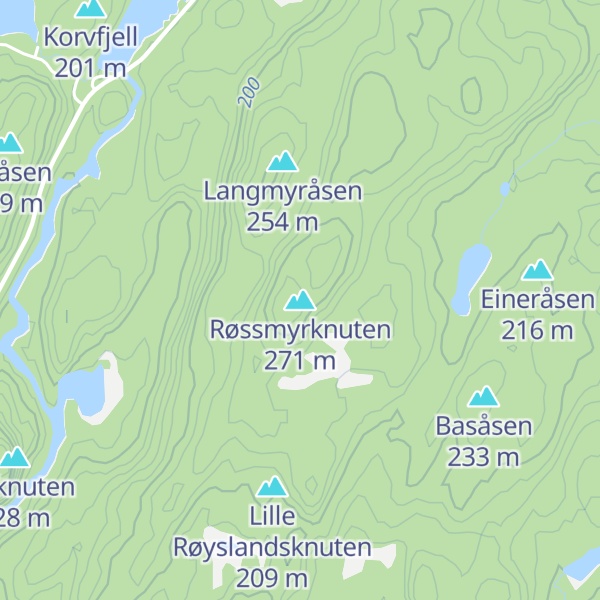 Map of Røssmyrknuten