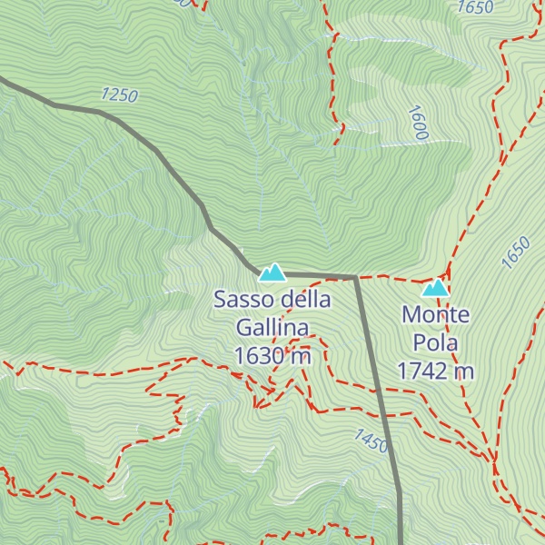 Map of Sasso della Gallina