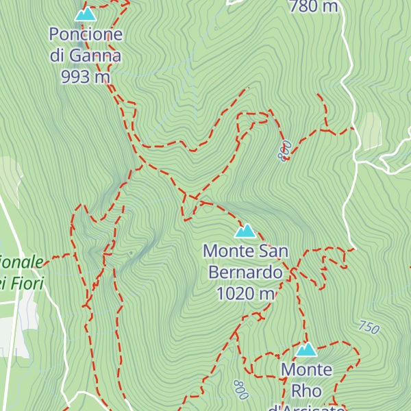 Map of Monte Minisfreddo
