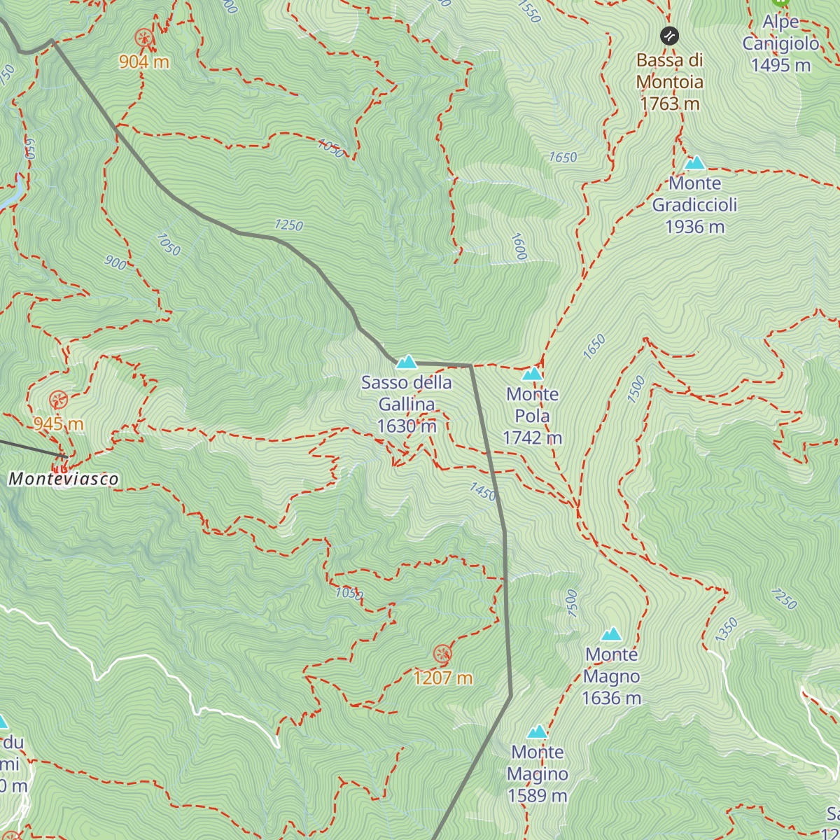 Capanna Merigetto map