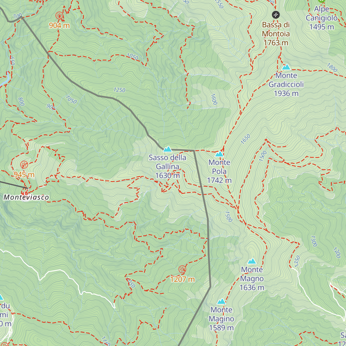 Capanna Merigetto map