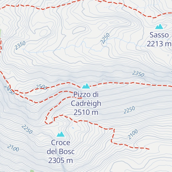 Map of Pizzo di Cadrèigh
