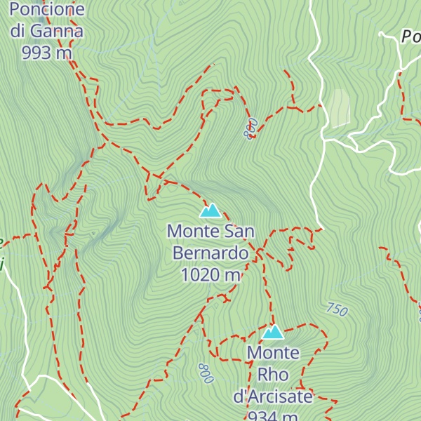 Map of Monte San Bernardo