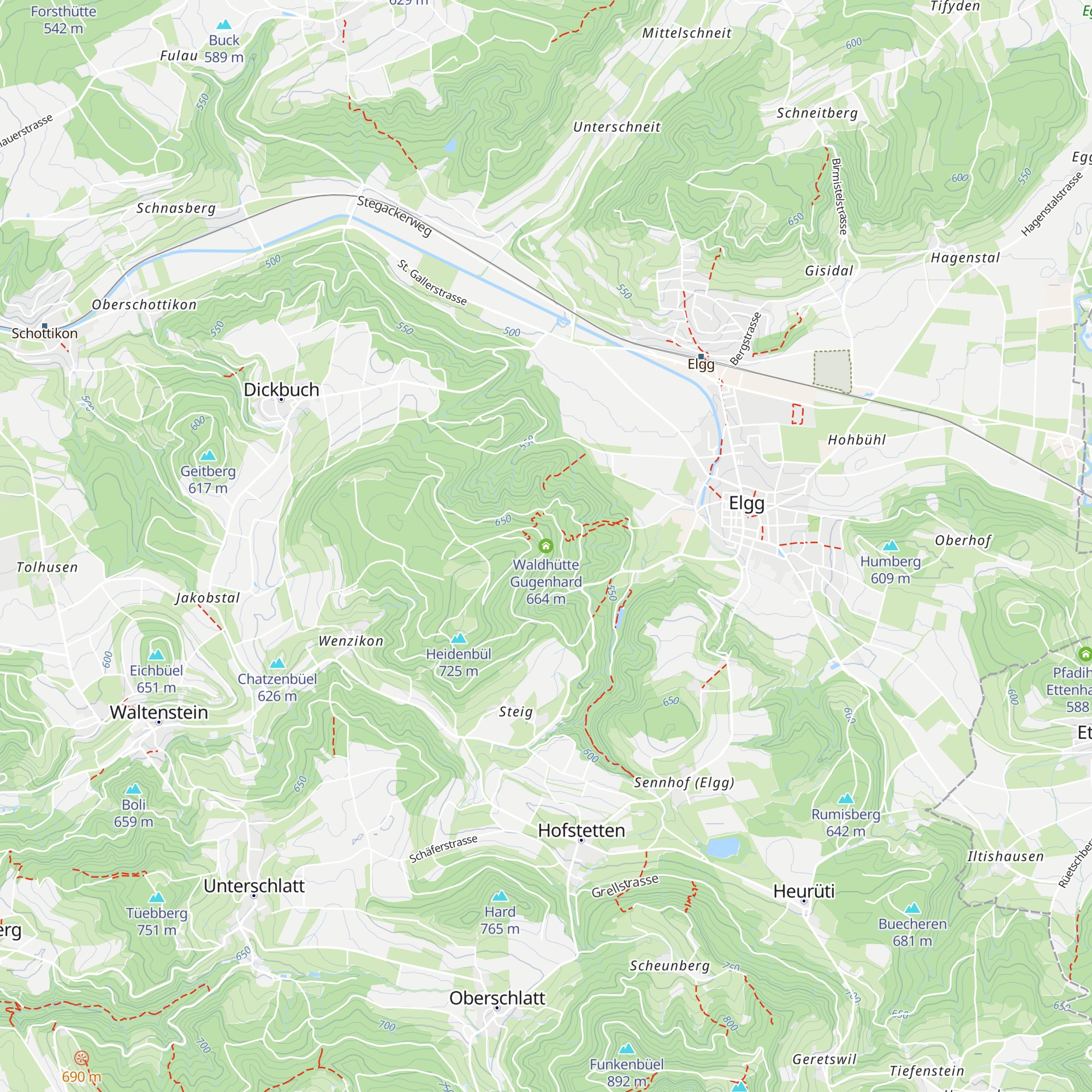 Waldhütte Gugenhard map