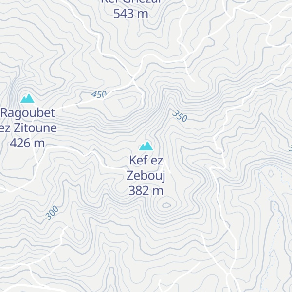 Map of Kef ez Zebouj