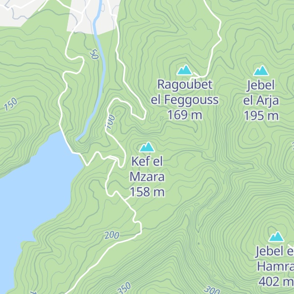 Map of Kef el Mzara