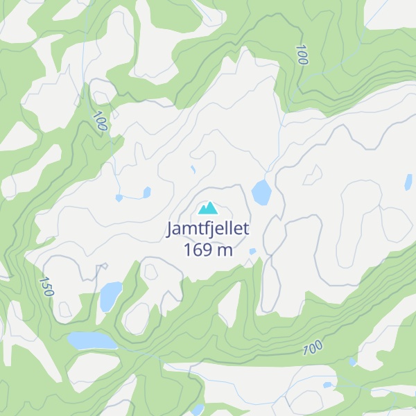 Map of Jamtfjellet