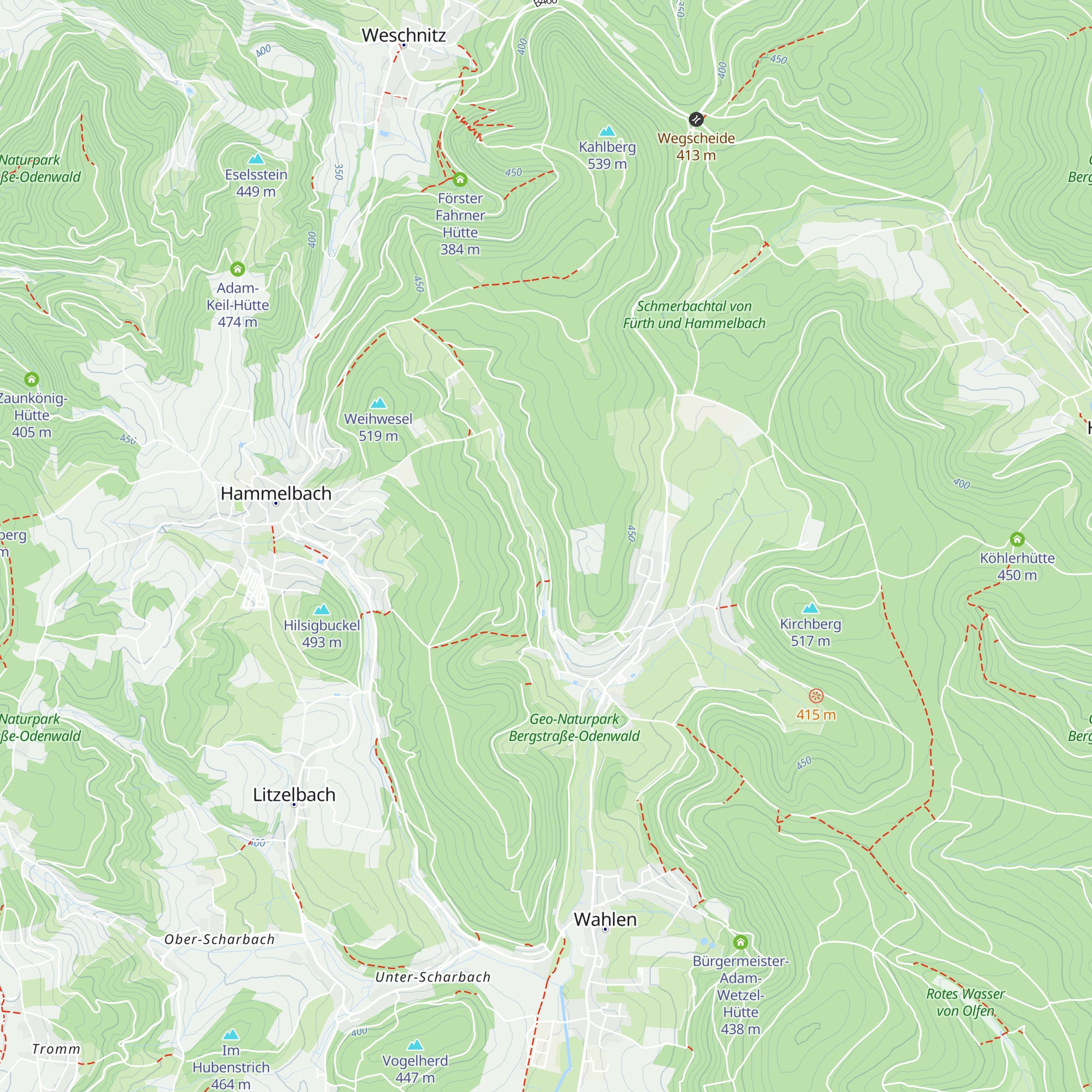 Hütte bei der Hammelbacher Quelle map