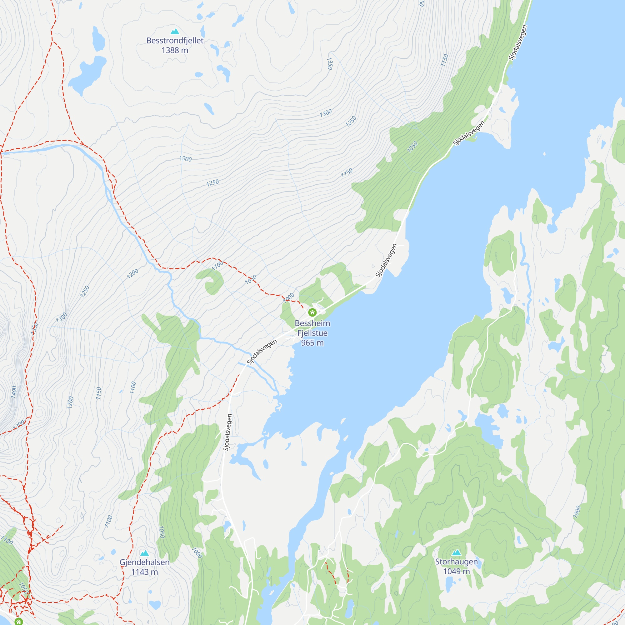 Bessheim Fjellstue map