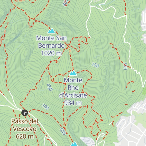 Map of Monte Rho d'Arcisate