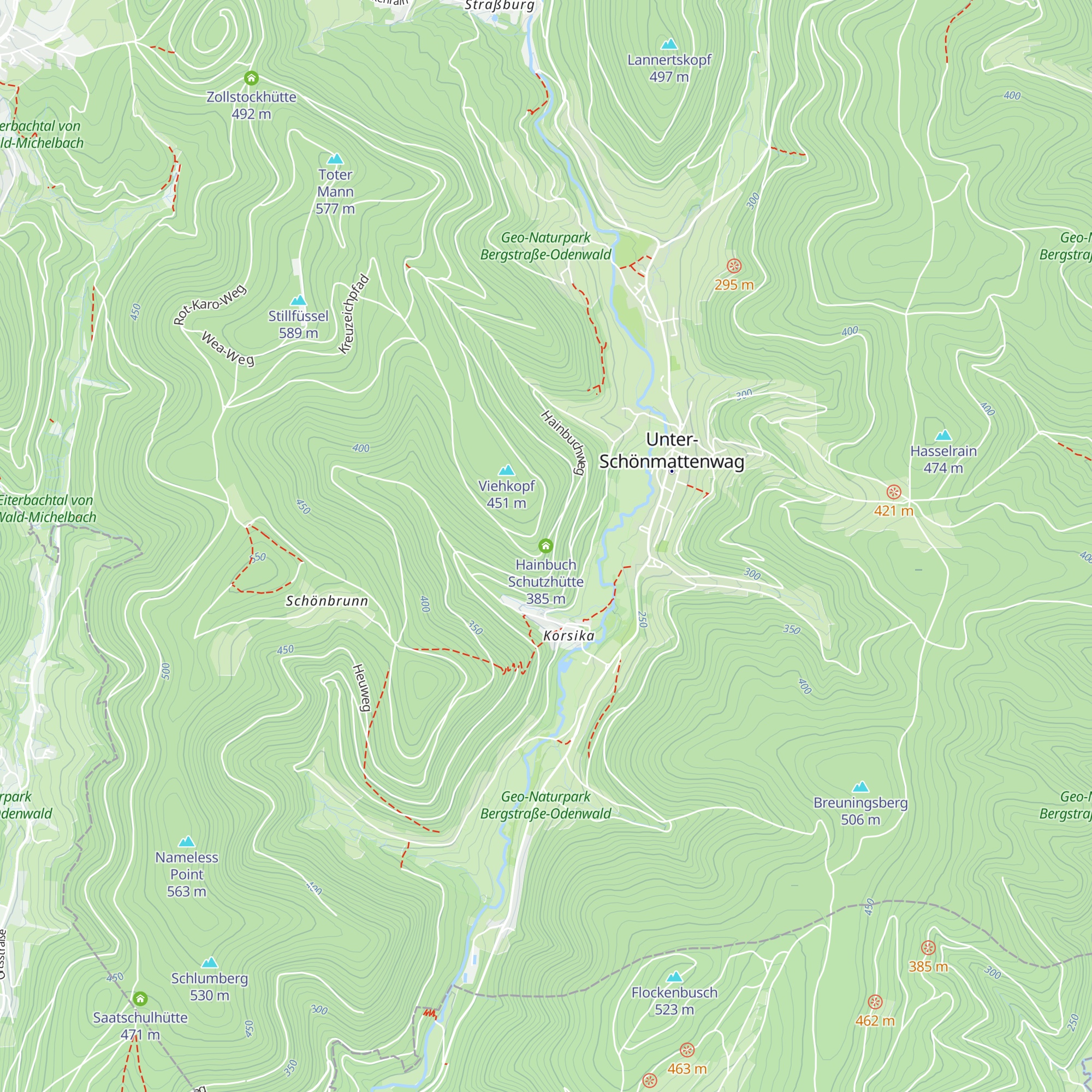 Hainbuch Schutzhütte map