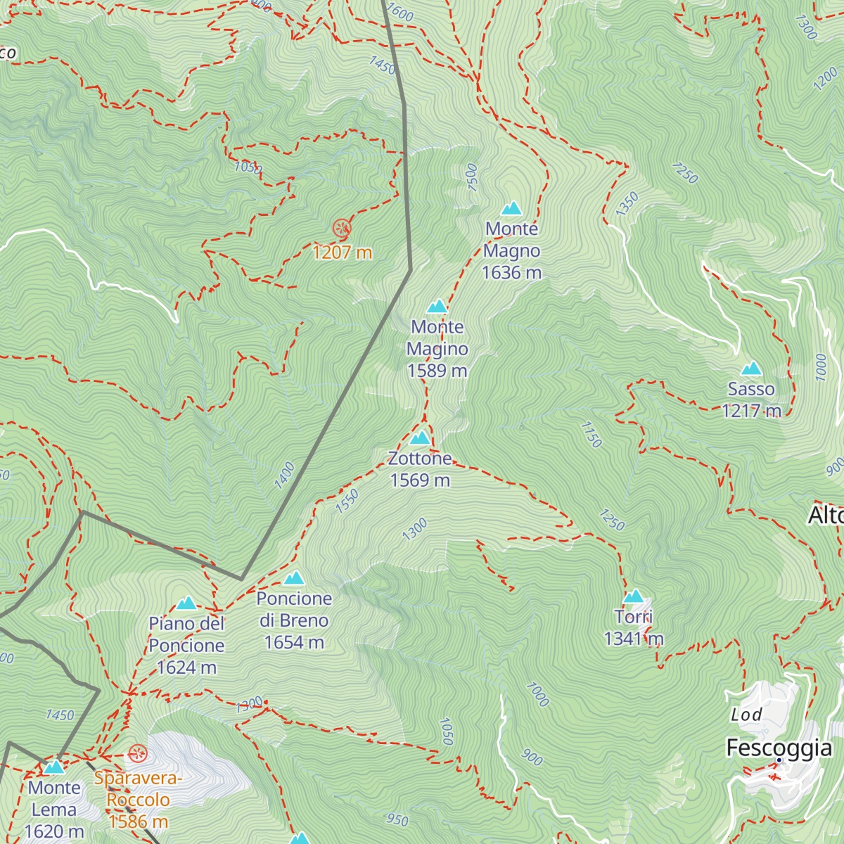 Zottone map